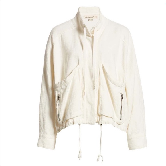 Blank NYC White Linen Utility Jacket Sz S - Picture 5 of 15
